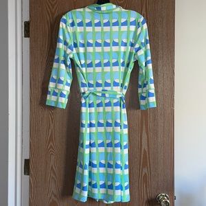 J.McLaughlin Brynn Eclipse Geo Print Knit Jersey Shirt Dress size M NWT